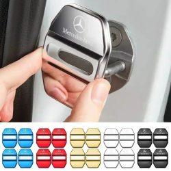 4 Stück Türschlossabdeckungen, Schutzabdeckungen für Türverriegelungen, rostfrei, für Mercedes Benz AMG A B C E S Klasse GLC GLK GLE GLA CLA GLB