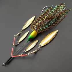 Lunker Spinner Baits Harter Angelköder 23g Laute Buzz Rotierende Klinge Blase Vibration Tandem Spin Willow Bass Forelle Barsch Hecht