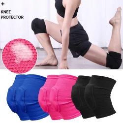 2 Stück Sport-Kompressions-Knieschützer, elastischer Knieschutz, verdickter Schwamm, Kniebandage, Unterstützung für Tanzen, Workout, Training