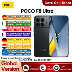 Globale Version Smartphone POCO F8 Ultra 5G Snapdragon ®   8 Elite Gen 5 6,9' Augenschonendes AMOLED-Display 6500mAh 100W HyperCharge NFC