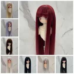 Neue 1/3 & 1/4 & 1/6 Bjd Puppe Perücke mit Pony Lange Gerade Perücke Mädchen Diy Make-Up Zubehör
