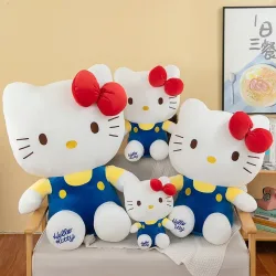 Sanrio, Hello Kitty Plüschtier Puppe Niedliches Stofftier Weiche Cartoon-Figur Wohnzimmer Sofa Dekoration Geburtstagsgeschenk für Familie und Freunde