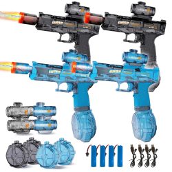 Elektrische Wasserpistole für Kinder und Erwachsene, automatische Spritzpistole mit Licht, auslaufsichere, wiederaufladbare Wasserpistole für Pool und Strand.