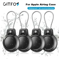 GITFOS Airtag-Halter für Apple Airtag-Hülle mit Drahtkabel, wasserdichte Airtags-Schlüsselanhänger-Schutzhülle für Gepäck, Rucksack