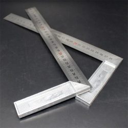 250/300 mm Aluminiumgriff mit Edelstahlskala, rechtem Messwinkel, quadratisches Lineal
