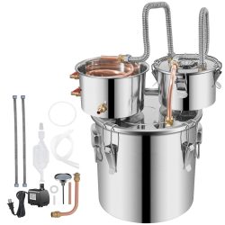 Succebuy 12/30L Alkohol Brühdestilliergerät DIY Moonshine Gerät Edelstahl Still Whiskey Bier Brandy Haushaltsgerät