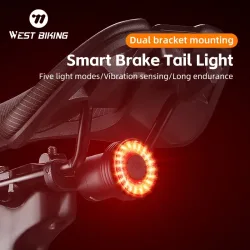 WEST RADFAHREN Fahrrad Rücklicht Smart Sensing MTB Rennrad Rücklicht IPX6 Wasserdicht Typ-C Lade Rücklicht Radfahren zubehör