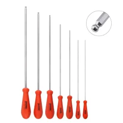 DAREX Kugelkopf-Schraubendreher mit verlängertem Sechskant, 1,5?6 mm, CR-V-Sechskantschraubendreher mit Kugelkopf, Sechskantschlüssel-Schraubwerkzeuge