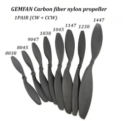 1 Paar Gemfan Carbon Fiber Nylon CW CCW PROP 8038 8045 9047 1045 1147 1238 1447 Propeller für RC Starrflügelflugzeugmodell