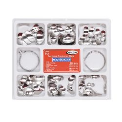 100 Stück Dental-Schnittmatrize, konturiertes System, Metall, Zahnmedizin, Harzklemmung, Trennring, autoklavierbar, Dental