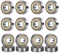 10 Stück 608 ZZ 608RS Kugellager 608ZZ Metall doppelt geschirmte Miniatur-Rillen-Skateboard-Kugellager 8 mm x 22 mm x 7 mm