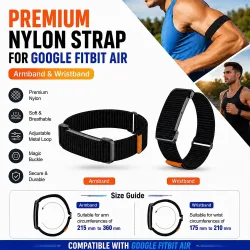 NONE, Bizepsband-Armband für Google Fitbit Air, Nylon-Armband/Handgelenksband, Fitness-Tracker-Ersatzband für Google Fitbit Air