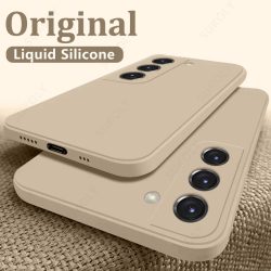 Hülle für Samsung Galaxy S24 S23 S22 S25 Ultra S24 FE A56 A55 A53 A54 A16 A17 5G S25 Rand stoßfeste flüssige Silikon-Telefonabdeckung