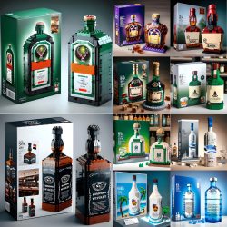 Kreative Whiskey-Flaschen-Bausteine ohne Box, 3D-Puzzle DIY-Modellbausätze für Erwachsene, Heimbar-Dekoration, 10 Stile verfügbar