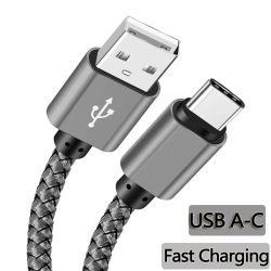 Nylon Datenkabel Schnellladegerät USB A auf Typ C Ladekabel für Huawei Samsung Android Telefon TypeC Ladegerät 1M 2M 3M