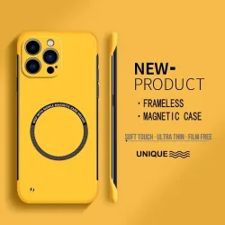 Ultradünne, matte, harte PC-Magnet-Handyhülle in rahmenloser Farbe für iPhone 17, Air 16E, 16, 15, 14, Plus, Pro Max, 17 Pro Max