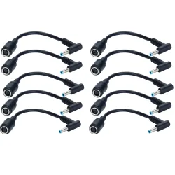 1/2/5/10PCS Stecker Konverter 7,4mm auf 4,5mm Adapter Kabel für HP Dell Smart Blue Tip für HP Adapter Ersatz Netzkabel