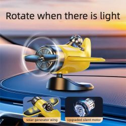 Solarbetriebenes Rotierendes Flugzeug-Auto-Armaturenbrett-Ornament 360° °   Auto-Drehdekor Flugzeug-Ornamente Auto-Innenausstattung Dekoration