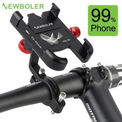 NEWBOLER MTB Handyhalterung Fahrradhalterung 360° drehbar Aluminium Einstellbare Fahrrad Handyhalterung Rutschfeste Fahrradhalterung