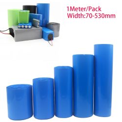 1 Meter PVC von 18650 Akkus, Kabelhülse, Schrumpfschlauch in mehreren Größen, blauer Schrumpfschlauch, isolierter Schrumpfschlauch für die Produktion