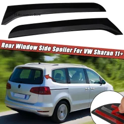 Glänzend Schwarz Auto Hinten Fenster Seite Spoiler Diffusor Splitter Abdeckung Canards Splitter Für Volkswagen Für VW Sharan 2011-2020