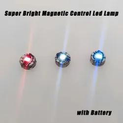 3-teiliges Miniatur-Magnetsteuerungs-LED-Lampen-Set Kabellose Lichtspielzeuge DIY-Modellbausätze für Roboter/Autos Mit Batterie