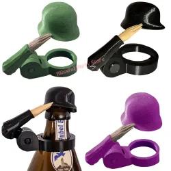 Kreativer Soldaten-Hülsenhelm für Bierflaschen ? Staubdichter Bierhelm-Aufsatz für BBQ-Partys, Bar-Geschenke, Heimdekoration, Geburtstagsfeiern