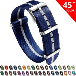 Nylon-Uhrenarmband, 20 mm, 22 mm, bequeme Uhrenarmbänder, Schlaufe, militärisch, waschbar, für Herren-Uhrenarmbänder