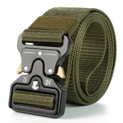 Taktischer Gürtel, Schnellverschluss, Outdoor-Militärgürtel, weiches echtes Nylon, Sportzubehör, schwarzer Gürtel für Männer und Frauen
