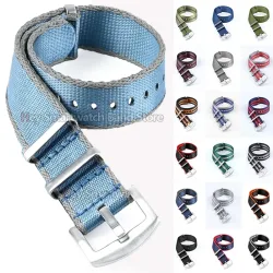 Hochwertiges Nylon-Uhrenarmband, geflochtenes Canvas-Uhrenarmband, 18 mm, 20 mm, 22 mm, für Herren und Damen, weiches Sport-Militärarmband, Uhrenzubehör