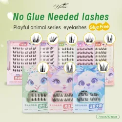 Yelix DIY-Cluster-Wimpern, kleberfrei, falsche Wimpern, natürliche Wimpern, Manga-Wimpern, weiche falsche Wimpern, tägliches Make-up