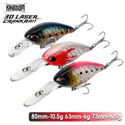 Kingdom Crankbaits Angelköder, 6 g, 6,5 g, 10,5 g, schwimmende Minnow-Kurbel, künstliche Köder, harte Wobbler, Bassforellen-Angelköder ?