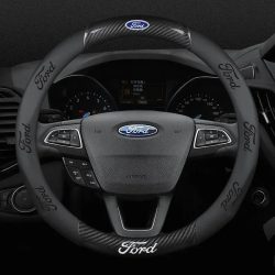 Ford Mondeo F150 Fusion Mustang EXPLORER ESCAPE EDGE Fiesta Focus Kuga Ranger Auto 3D-Prägung Carbon-Faser Lenkradbezug