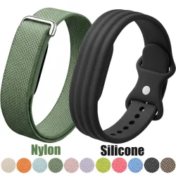 NONE, Nylonband + Silikonband für Google Fitbit Air Sports, atmungsaktives Armband als Ersatz für das Armband für Google Fitbit Air Correa