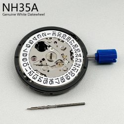 Japanisches echtes mechanisches NH35-Uhrwerk, Tmi-Version, NH35A, hohe Genauigkeit, 24 Juwelen, weiß, 3 Stunden Datumsrad, Mod, ersetzt mechanisches Movt