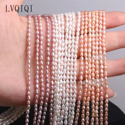Natürliche Süßwasser Perle Perlen Hohe Qualität Reis Form Punch Lose Perlen Für Die Herstellung Von Schmuck DIY Armband Halskette Zubehör