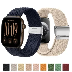 Armband für Apple Watch 46mm 45mm 44mm 49mm 40mm 41mm 42mm Geflochtenes Schlaufenarmband iWatch Serie 12 11 10 8 9 7 SE Ultra