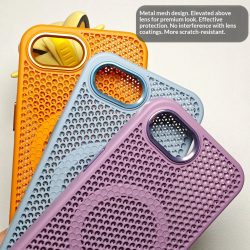 Für iPhone 17E 16E Hülle Neue Wärmeableitung Wabenförmige Atmungsaktive PC-Abdeckung Für iPhone 17e Kabelloses Laden Schutzhülle