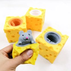 Pop-Up Lustige Maus und Käse Block Squeeze Anti-Stress Spielzeug Versteckspiel Figuren Stress Relief Zappeln Spielzeug für Kinder Erwachsene