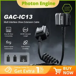Godox GAC-IC13 Multi Interface Schuh Audio Verlängerungskabel für ECM XLR-k3m Blitzschuh Adapter Digital Analog