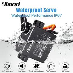 9imod 55 kg wasserdichtes Servo IP67 180/270 Magnetsensor High Torque Coreless Digital Servo Vollmetallgetriebe für 1/8 1/10 RC-Autos