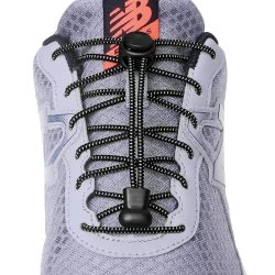 1 Paar elastische Schnürsenkel ohne Binden für Sneaker, schnell dehnbare Schnürsenkel mit Verschluss, runde Gummi-Schnürsenkel für einfache Anpassung