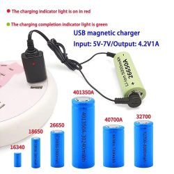 1 Stück Magnetisches Lithium-Batterieladegerät Universelles USB-Batterieladekabel 3,7V 4,2V USB Magnetisches Ladegerät