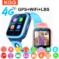 KGG 4G Smart Watch Kinder GPS WiFi 1000 mAh Videoanruf Tracker Standort SOS Anruf Zurück Monitor Telefon Uhr Smartwatch Kinder Geschenke