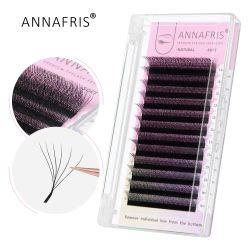 ANNAFRIS 6D W Wimpernverlängerung, natürlich, weich, vorgefertigt, Volumenfächer, 6D W, einfache Fächerwimpern