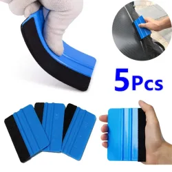 5Pcs Auto Aufkleber Film Installieren Rakel Vinyl Carbon Faser Schaber mit Filz Rakel Werkzeug Film Verpackung Auto Wrap werkzeuge 10x7cm