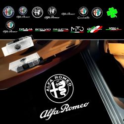 2X LED Auto Willkommen Logo Licht Tür Projektor Licht Für Alfa Romeo Giulia 952 Tonale Mito Stelvio 949 Spider 159 166 GT Giulietta
