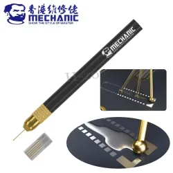 MECHANIC SW-5S Zinn-Schleppnadel, vergoldeter FPC-Stecker, Reballing-Lötmittel mit 3 Stangen, ultraleichtes Carbonfaser-Halter-Set