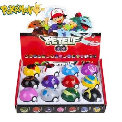 12 Stück Pokemon-Figuren, Pokeball-Spielzeug, Pikachu, Charmander, Anime-Figur, Kawaii-Puppe, Sammelzubehör, Kindergeburtstagsgeschenke, Ornament