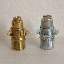 E14 Vintage LED Lampenfassung DIY Industrie Pendelleuchte Lampensockel mit Ring Retro Schraubsockel Fitting Adapter Lampenfassung